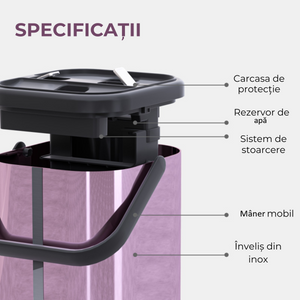Set Dreamramp galeata mop cu centrifuga din inox galeata dreptunghiulara roz – ambalaj Dreamramp