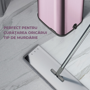 Set Dreamramp galeata mop cu centrifuga din inox galeata dreptunghiulara roz – detaliu produs