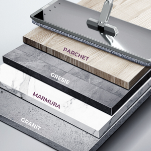 Set Dreamramp galeata mop cu centrifuga din inox galeata dreptunghiulara roz – în utilizare