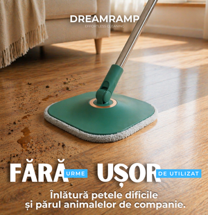 mop rotativ, mop plat, mop cu sistem de separare al apei, galeata cu mop, mop cu galeata, mop bun, mop de calitate, mop dreamramp, vileda