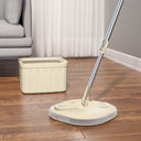 DreamRamp® Rundwischmopp mit Eimer, trennt Schmutzwasser von sauberem Wasser – Beige