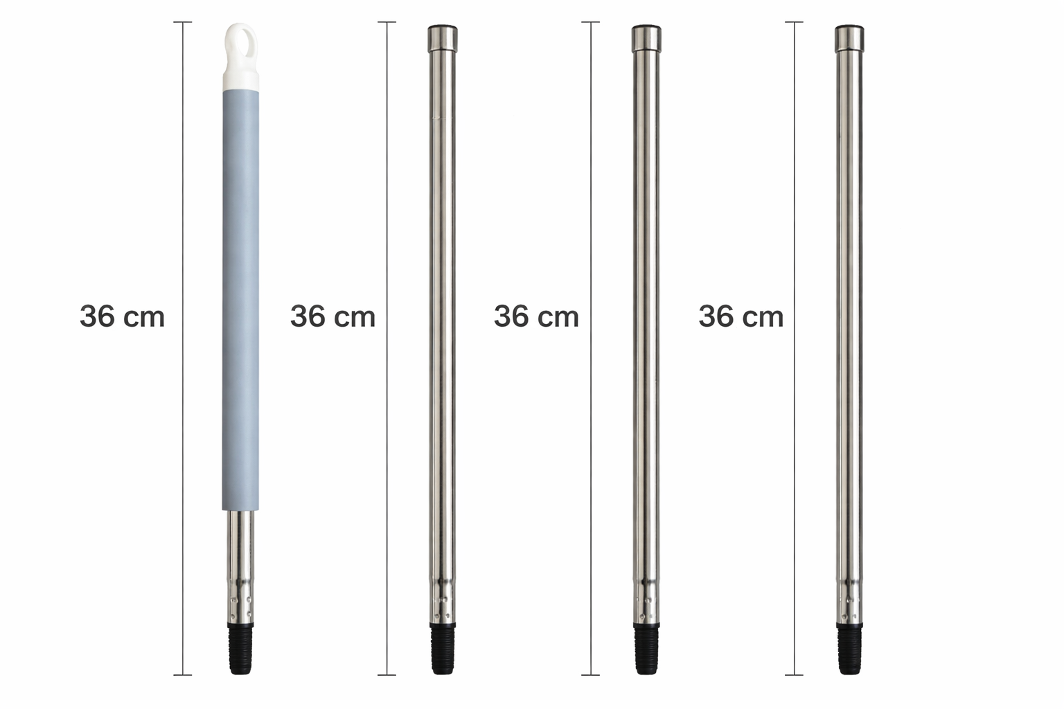 Cele patru segmente de 36 cm ale tijei telescopice DreamRamp