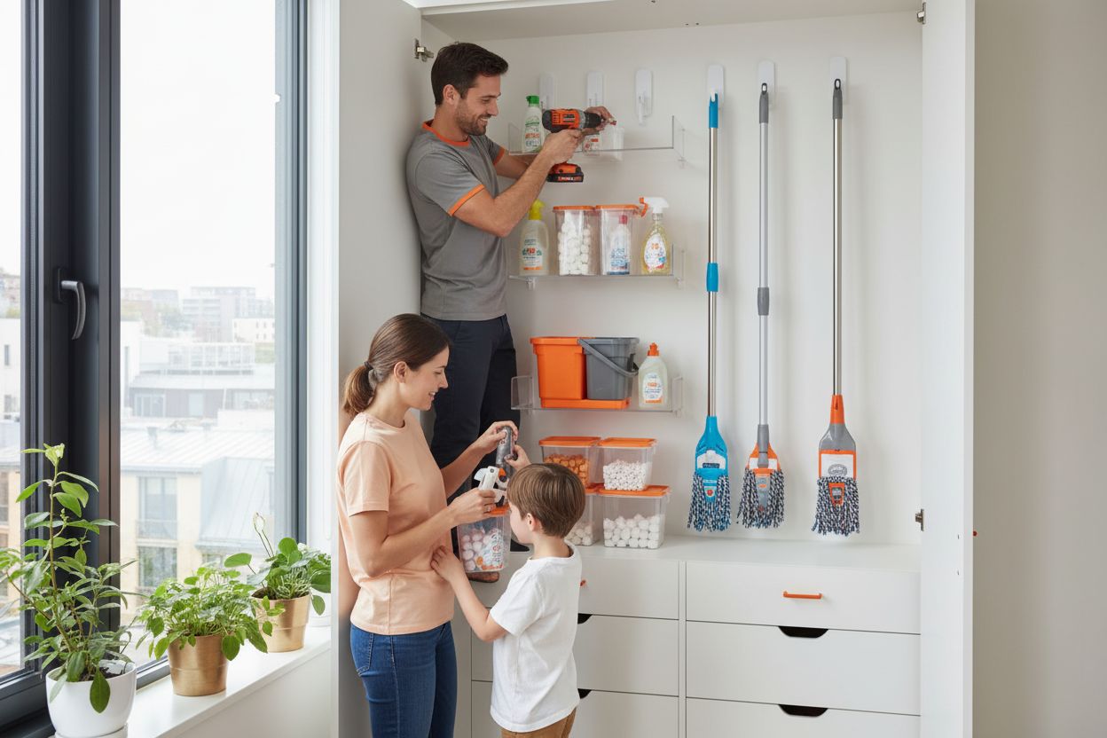 organizare curatenie, familie, depozitare inteligentă