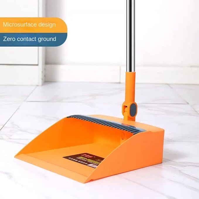 Mătură cu cap rotativ 45° DreamRamp® cu făraș și teu + sistem pliabil - Portocaliu