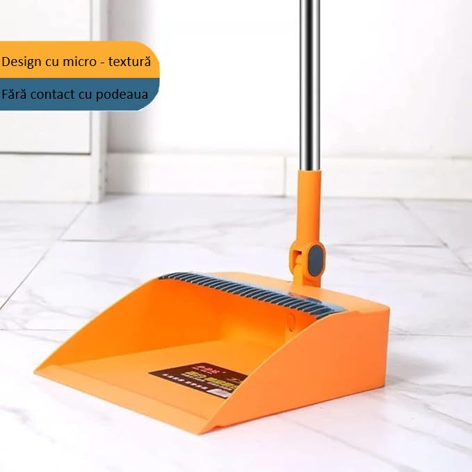 DreamRamp® 45° Rotating Head Broom with Brush and Tee + Folding System - Orange