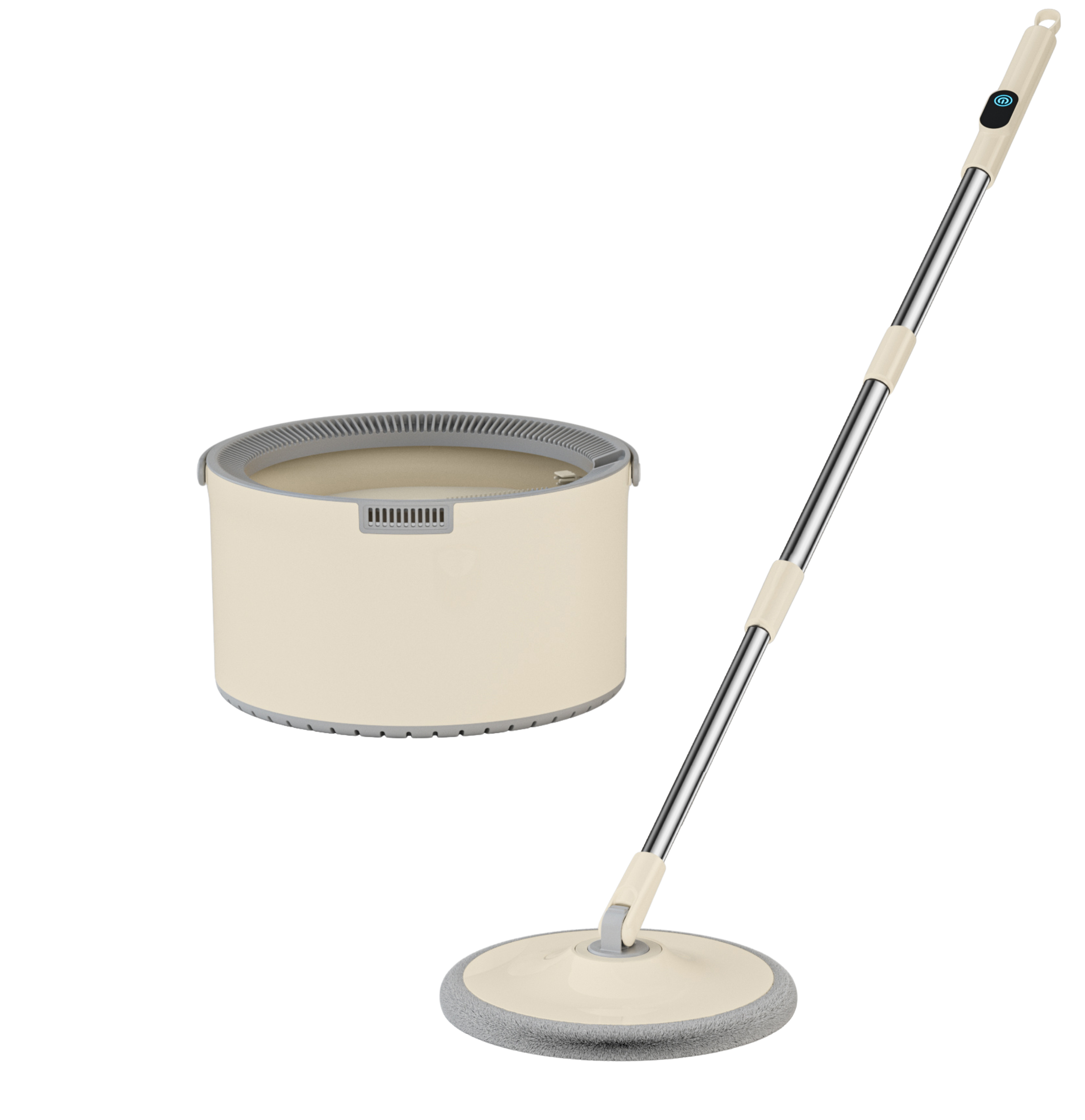 DreamRamp® Quadratischer Wischmopp mit Eimer, trennt Schmutzwasser von sauberem Wasser – Grün