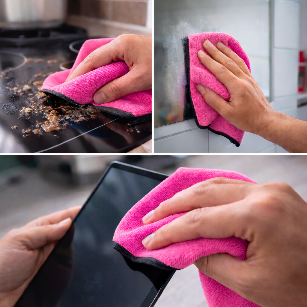 DreamRamp® Anti-Scratch Microfiber Cloth for Glossy Surfaces - Pink