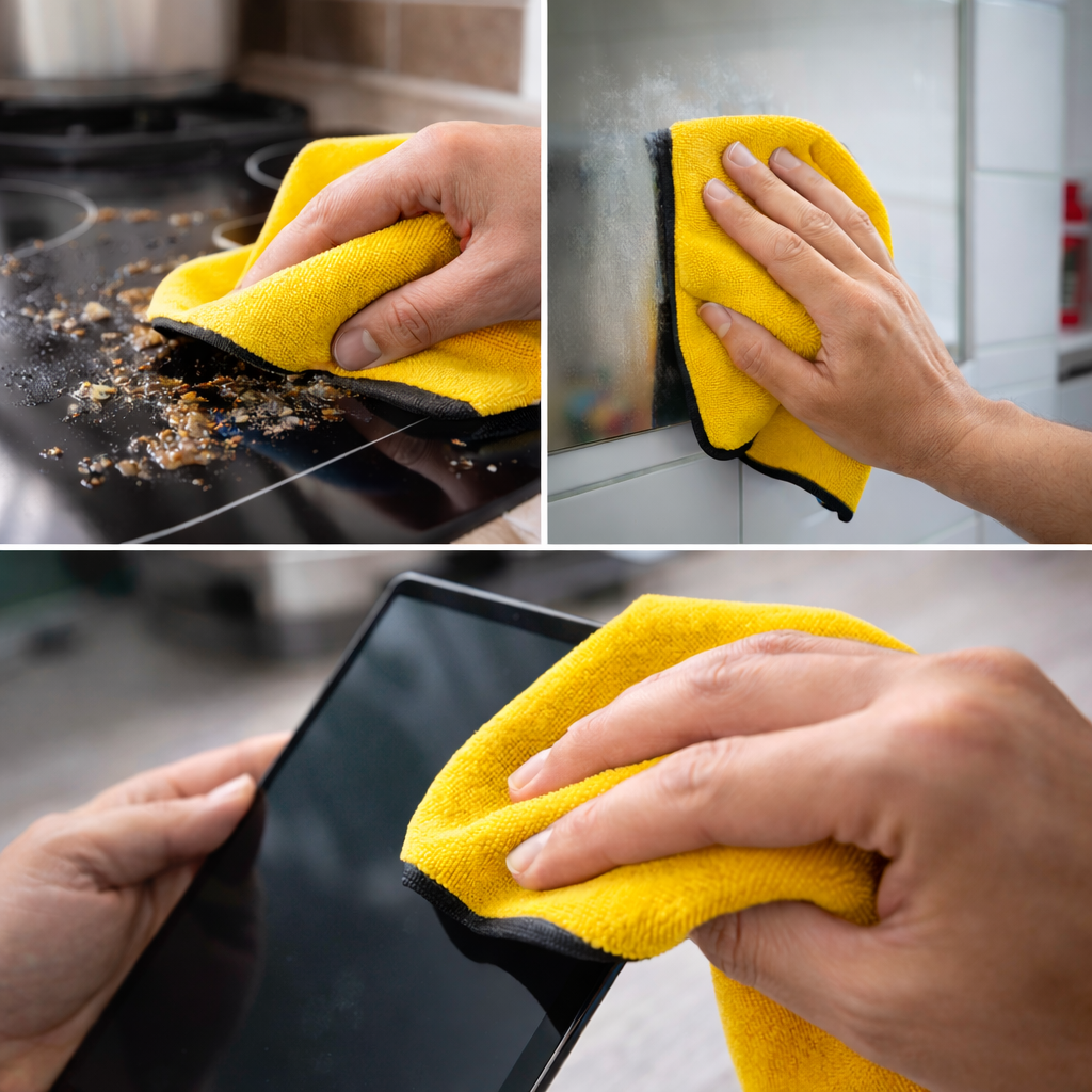 DreamRamp® Anti-Scratch Microfiber Cloth for Glossy Surfaces - Yellow