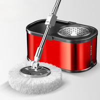 Mop rotativ cu găleată și roți DreamRamp® din inox antibacterian - Verde