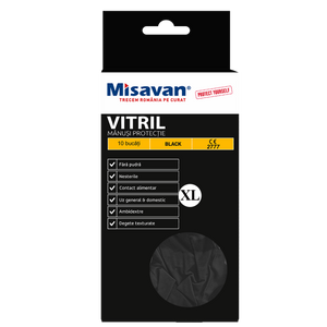 Mănuși de Protecție Negre, Mărimea XL – Set 10 Bucăți