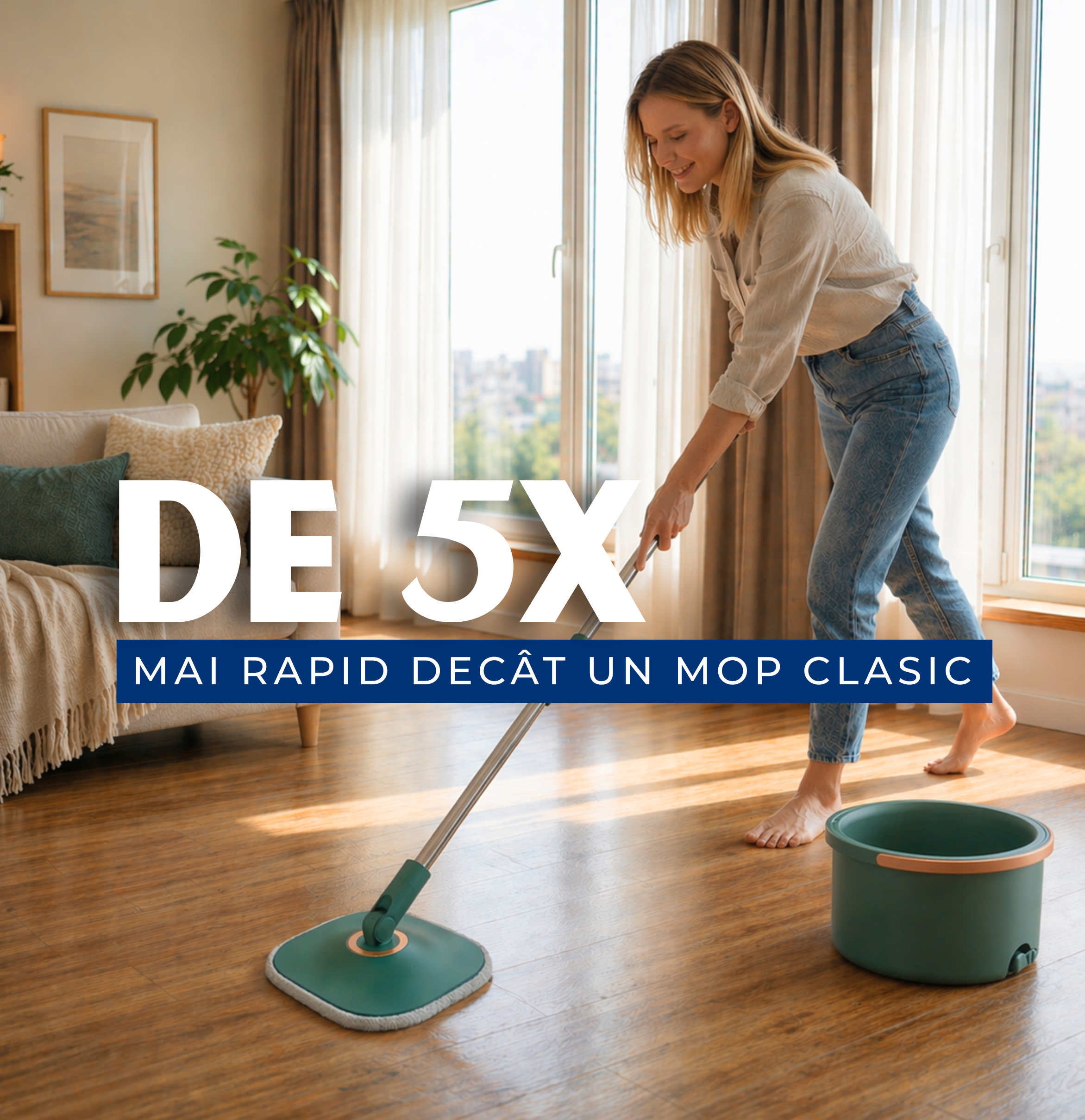 mop rotativ, mop plat, mop cu sistem de separare al apei, galeata cu mop, mop cu galeata, mop bun, mop de calitate, mop dreamramp, vileda