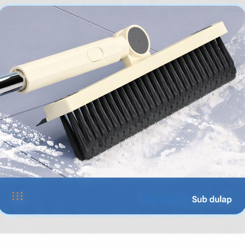 Perie DreamRamp folosită pentru curățarea sub dulap, pe gresie
