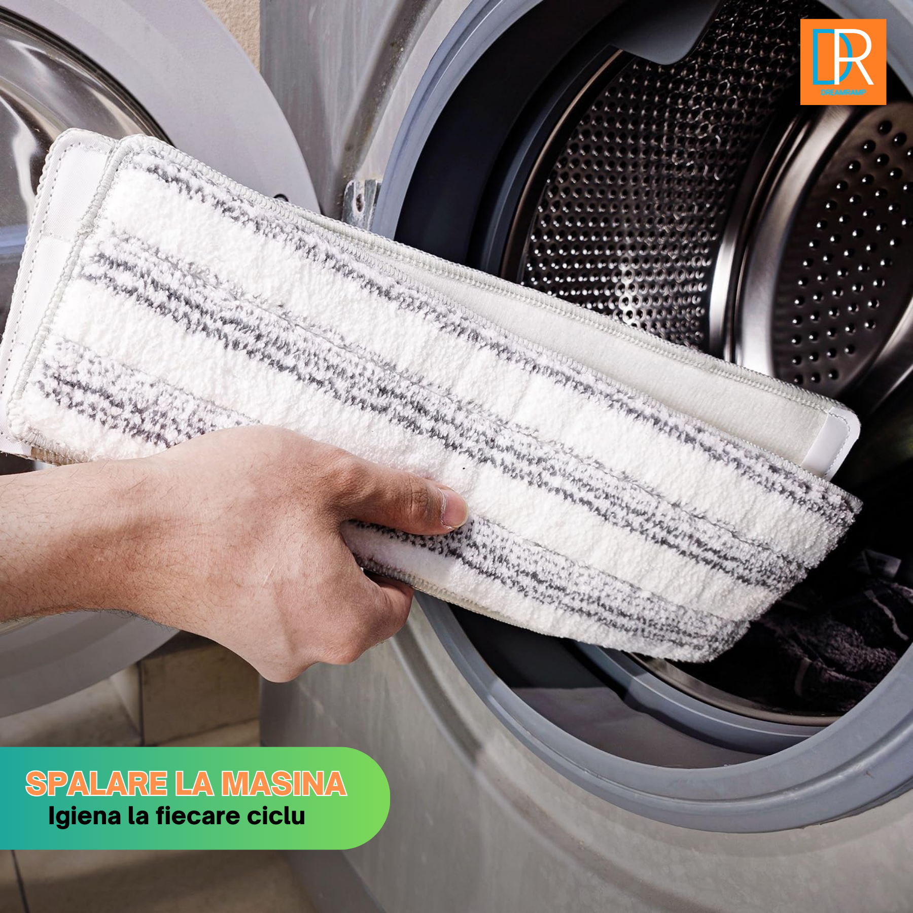 Rezervă mop plat DreamRamp® din microfibră