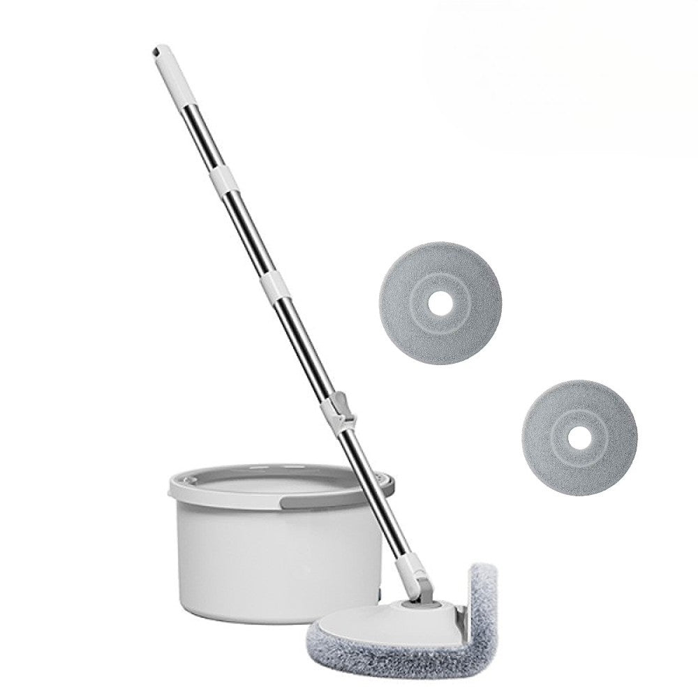 Set mop rotativ DreamRamp cu găleată albă și două rezerve din microfibră