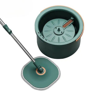 Tijă DreamRamp montată pe mopul rotativ cu găleată verde