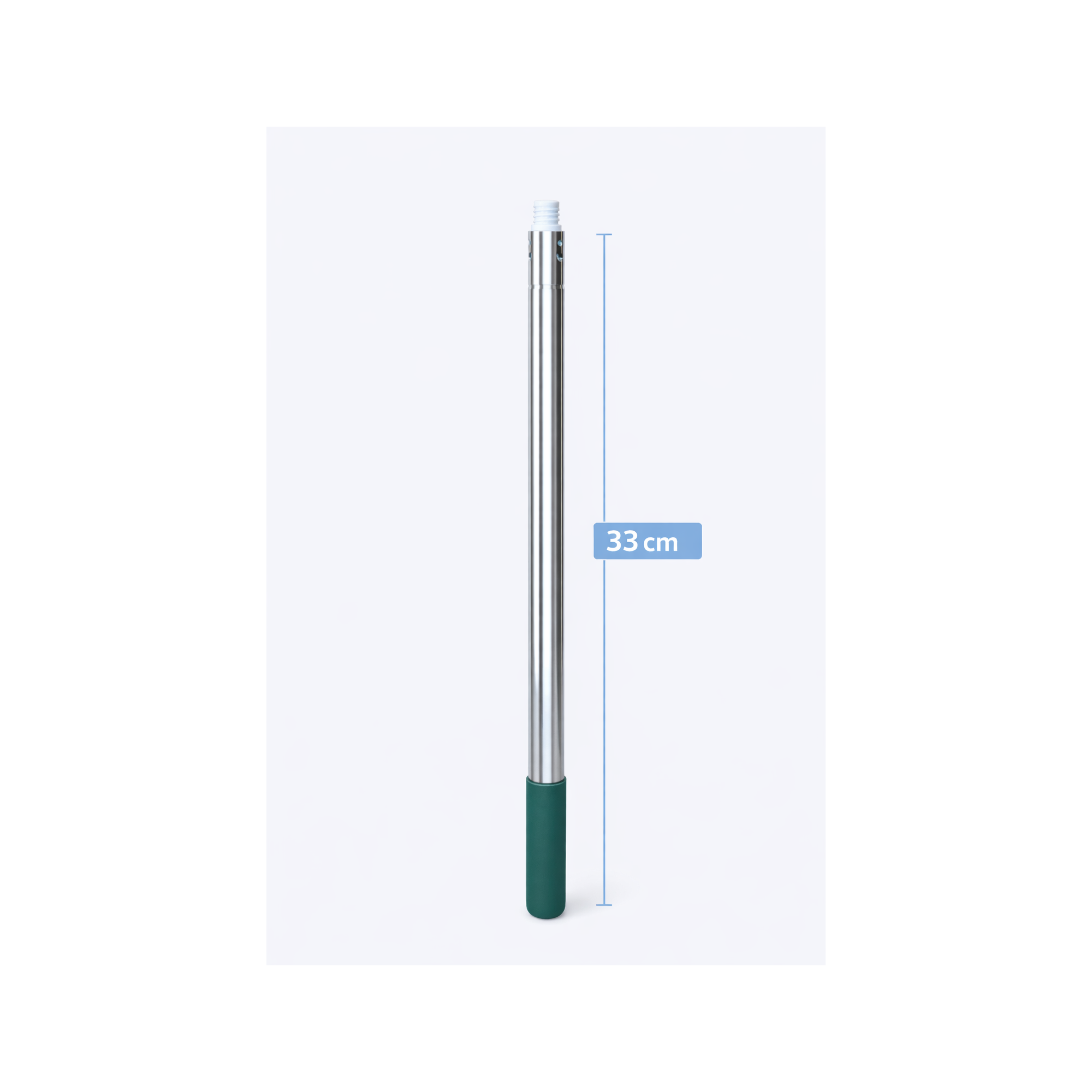 Tijă din inox de 33 cm pentru mop DreamRamp, cu mâner verde
